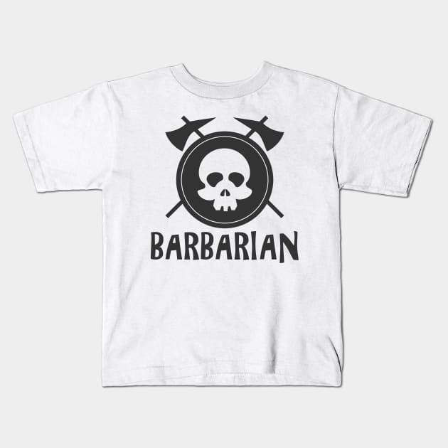 Barbarian Logo Kids T-Shirt by shamancake